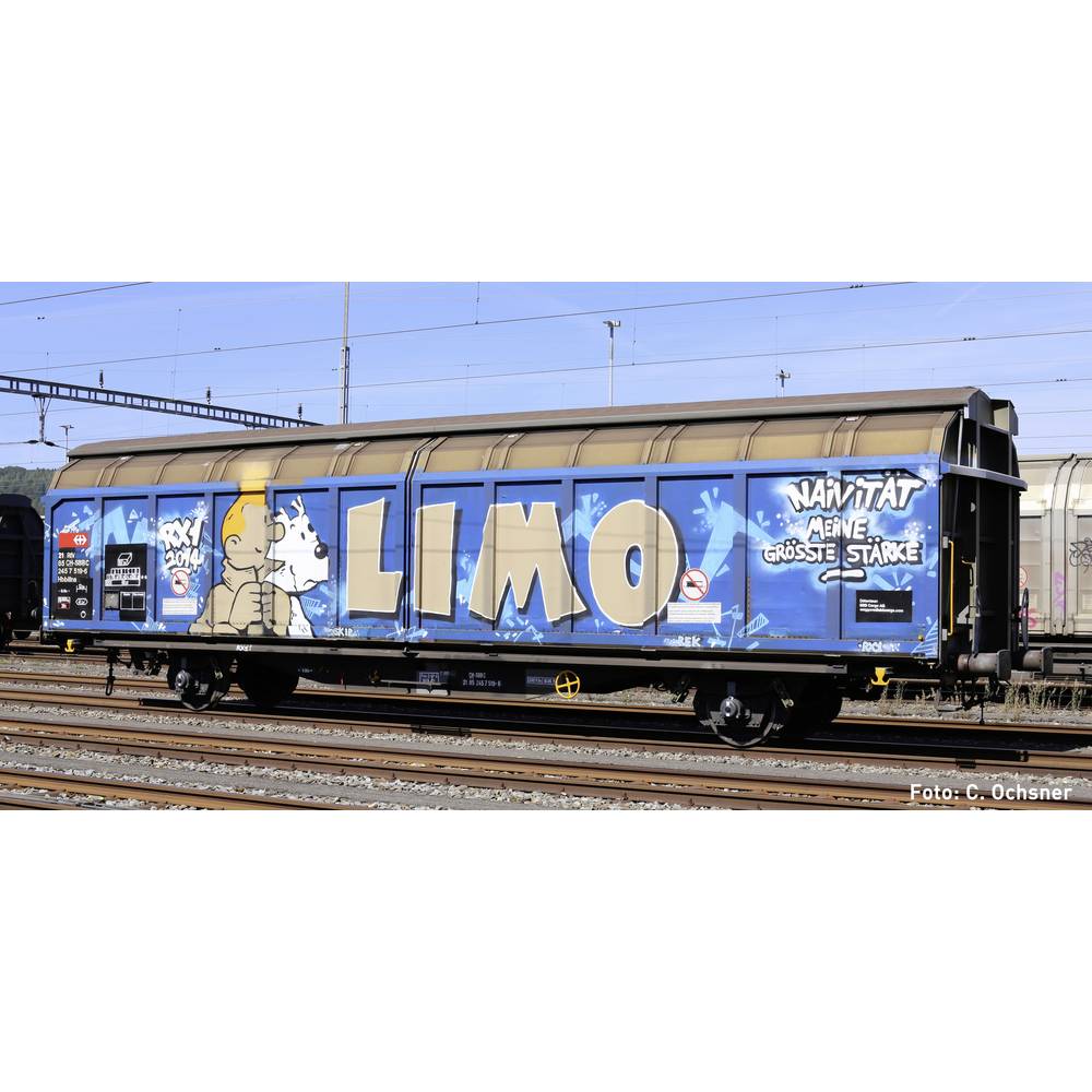 Hobbytrain H24667 N Schuifwandwagen Hbbilns graffiti-serie van de SBB