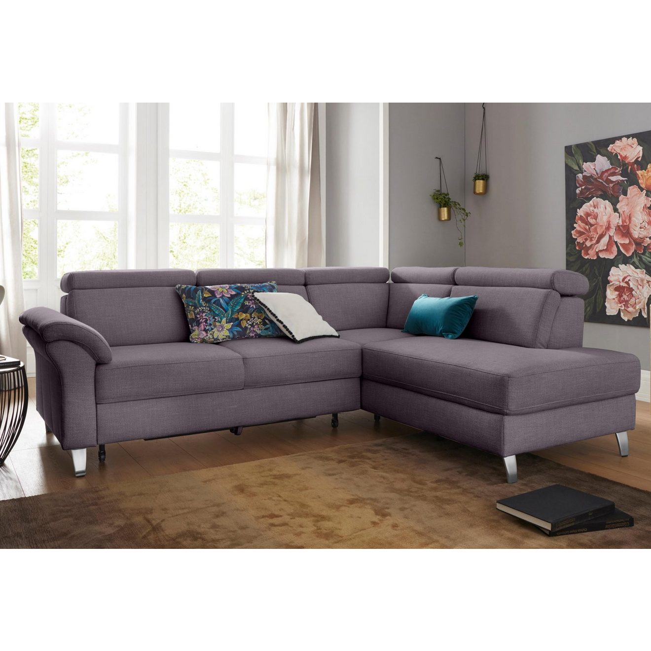 Sit&more Hoekbank Arngast L-vorm met verstelbare hoofdsteun en binnenvering