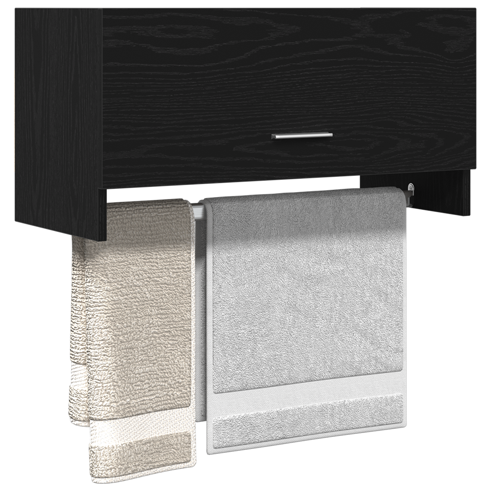 vidaXL Kledingkast 70x32,5x35 cm bewerkt hout zwart eikenkleurig