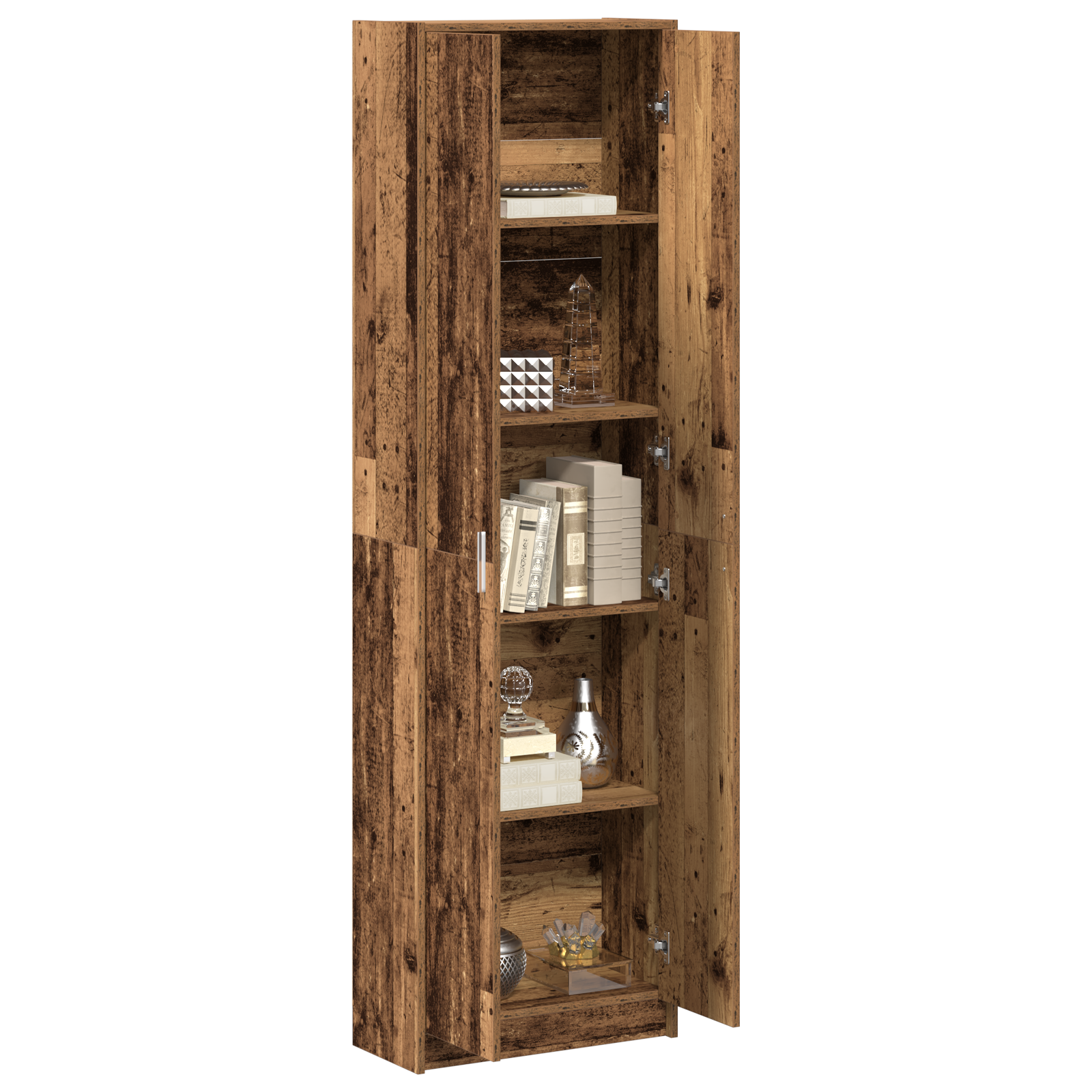 vidaXL Kast Oude Hout 55x25x189 cm Gelaagd Hout