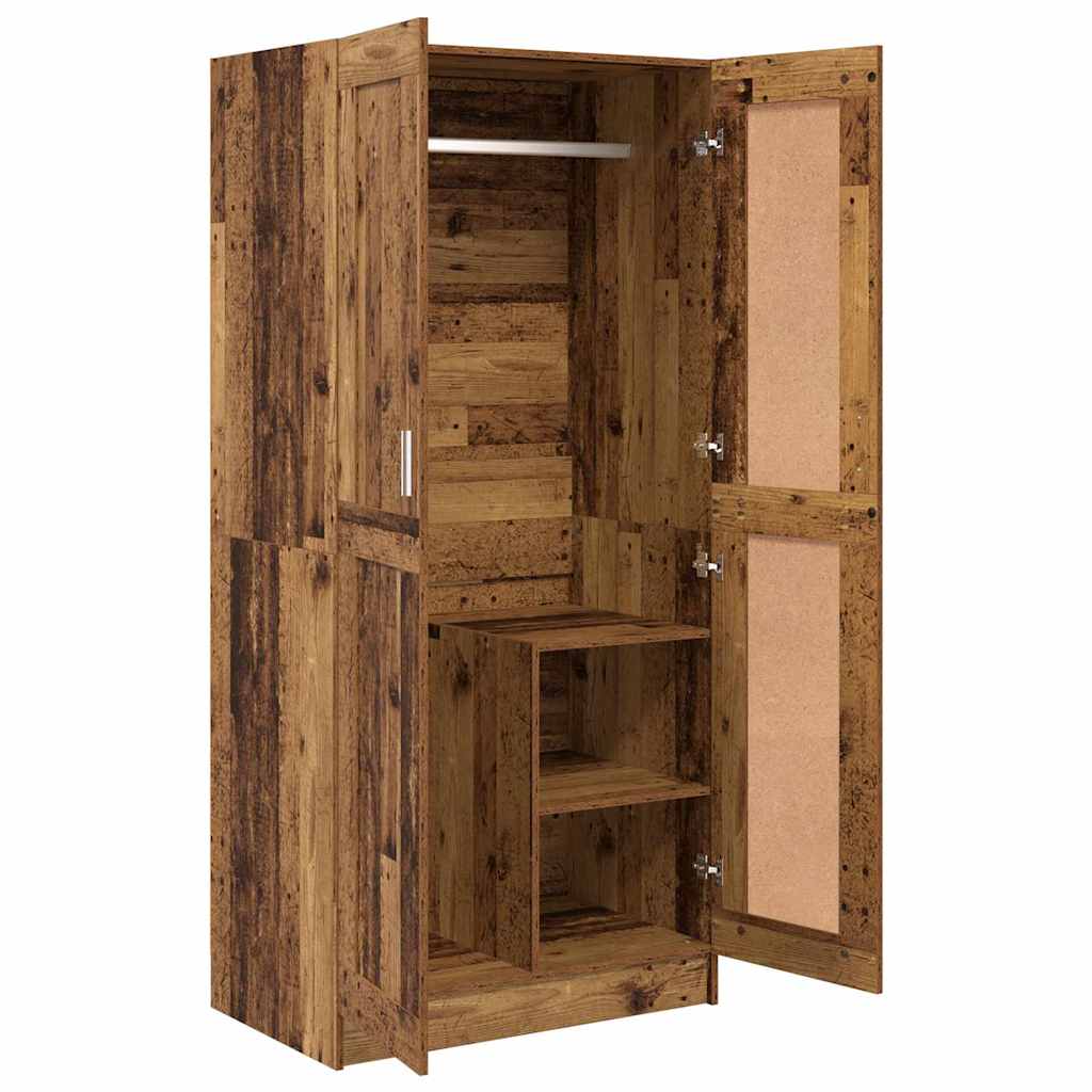 vidaXL Kledingkast Oude hout 82,5 x 51,5 x 180 cm Bewerkt hout