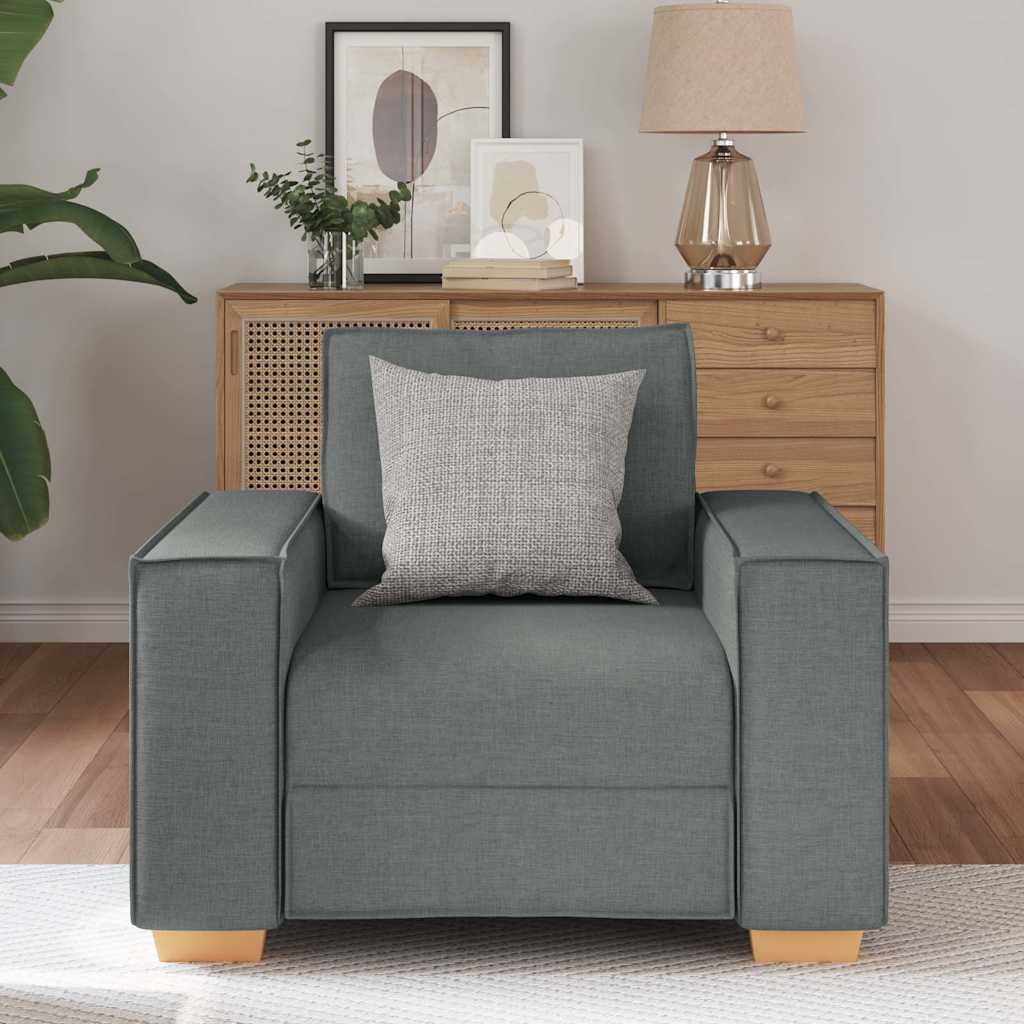 vidaXL Sofa Stoel Donkergrijs 60 cm Stof