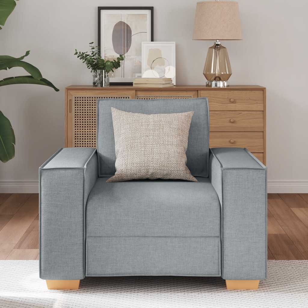 vidaXL Sofa Stoel Lichtgrijs 60 cm Stof
