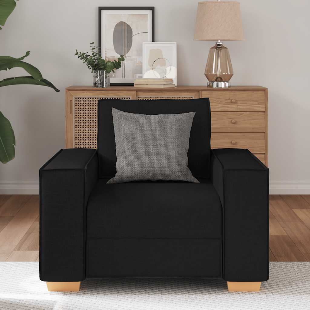vidaXL Sofa Stoel Zwart 60 cm Stof
