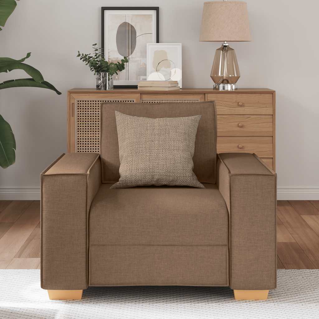 vidaXL Sofa Stoel Bruin 60 cm Stof