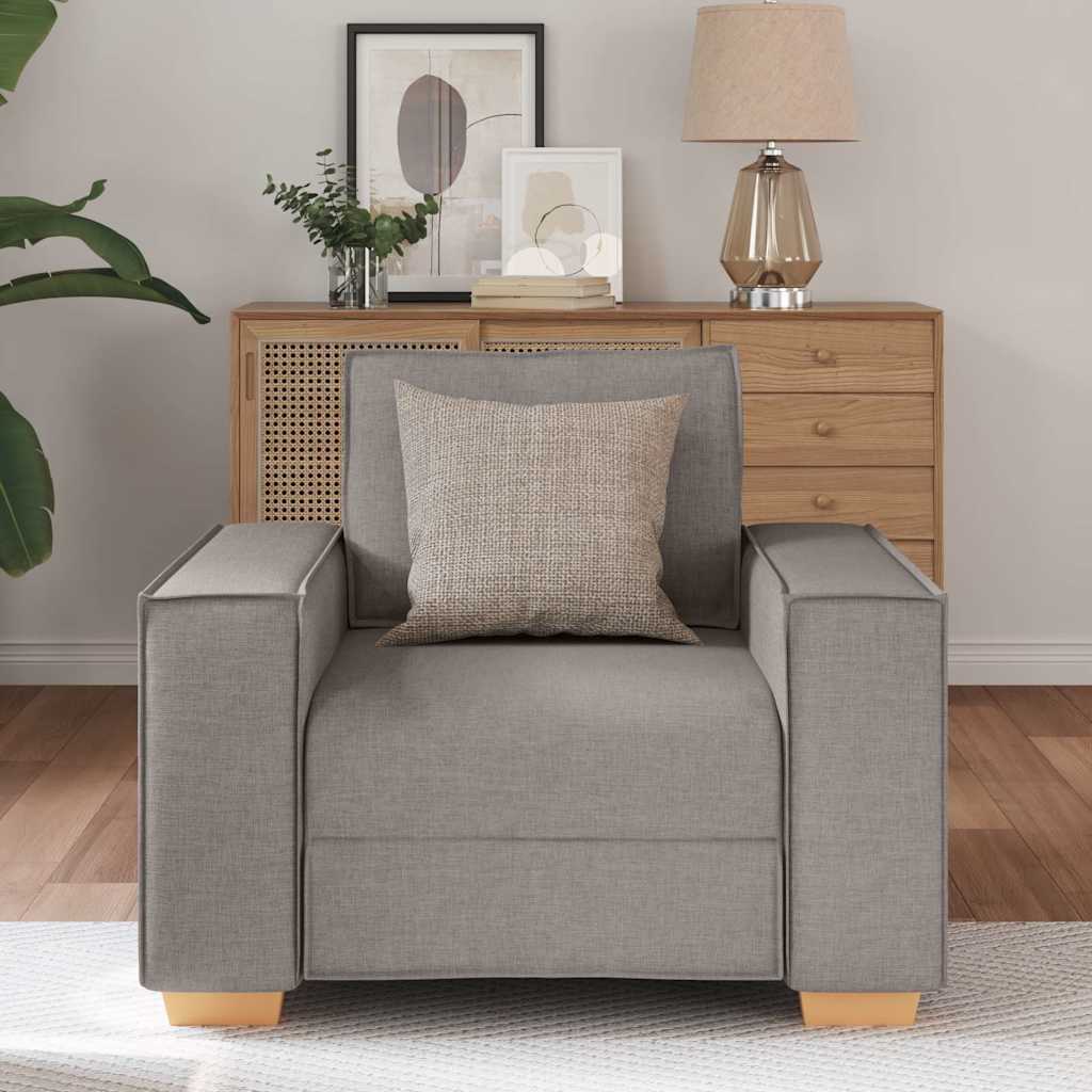 vidaXL Sofa Stoel Taupe 60 cm Stof
