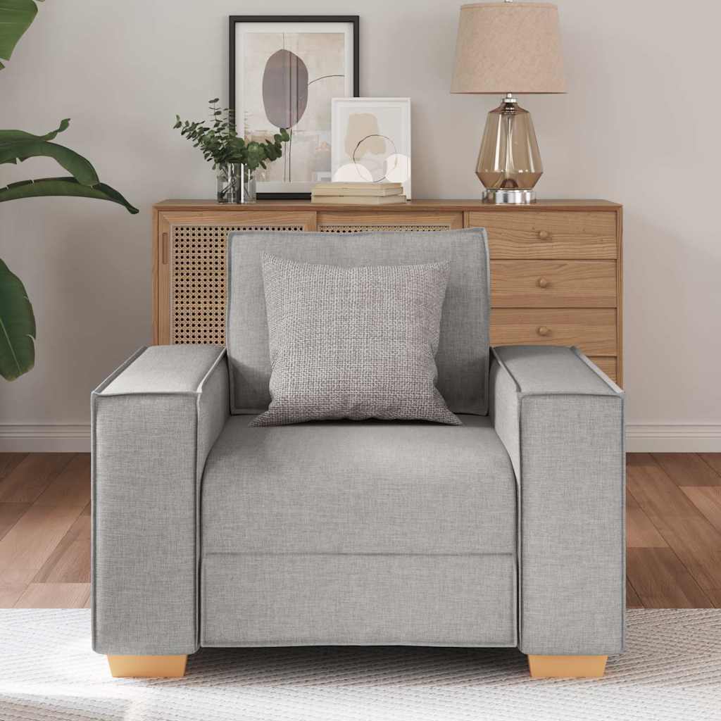 vidaXL Sofa Stoel Wolk Grijs 60 cm Stof