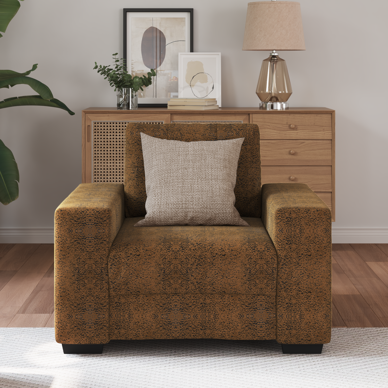 vidaXL Fauteuil 59 cm kunstleer bruin