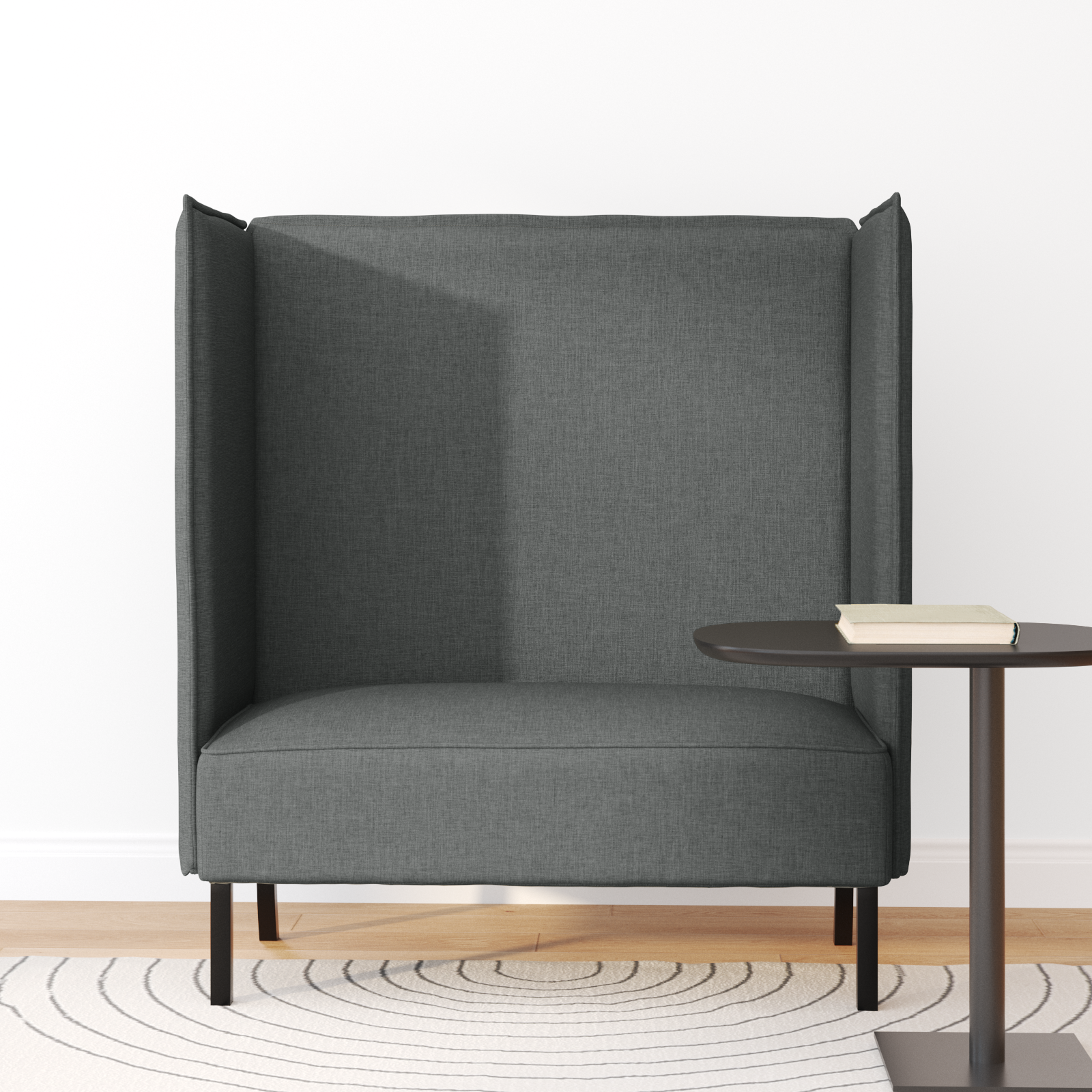vidaXL Hoge Rugbank Donkergrijs 109x56x121 cm Stoffen