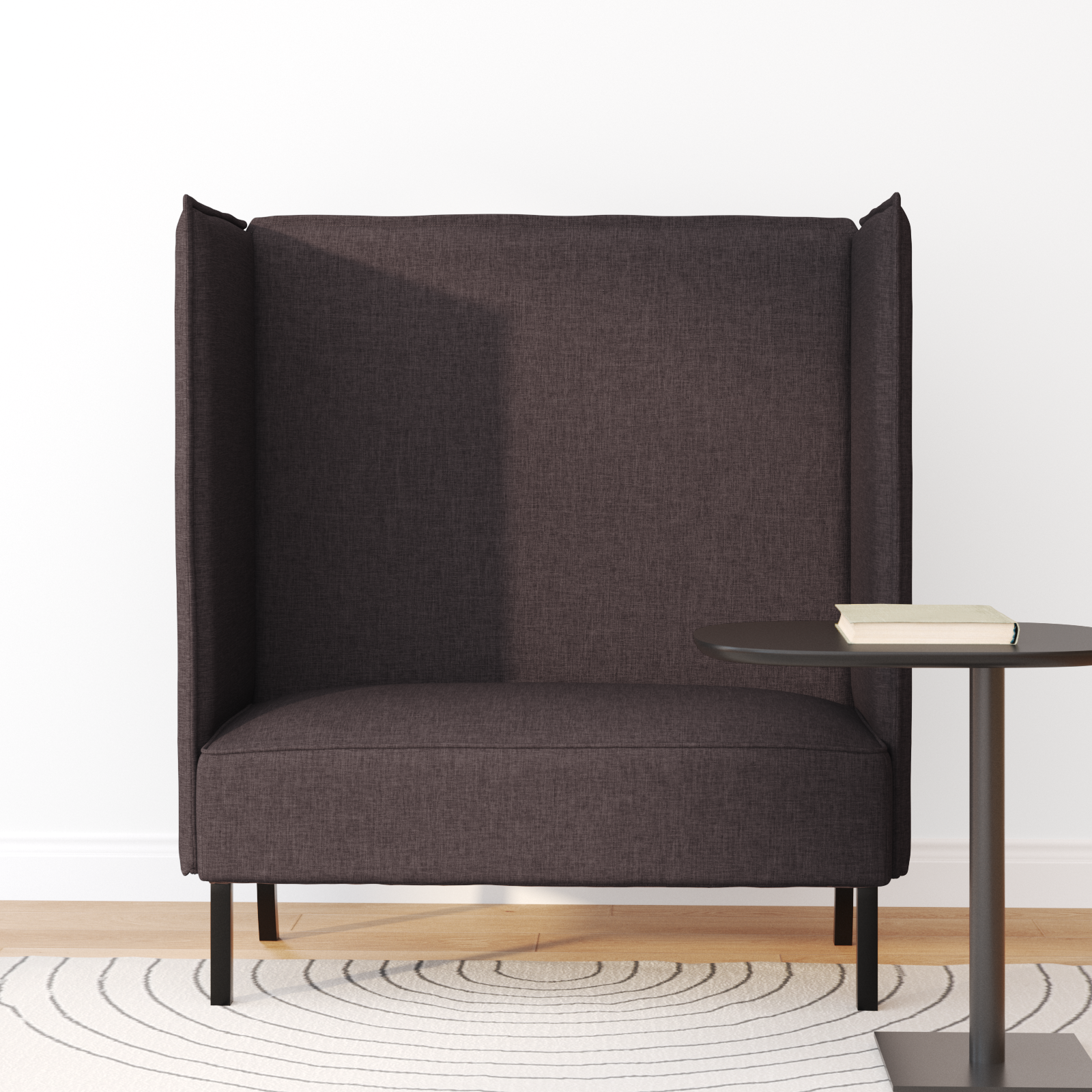 vidaXL Hoge Rug Bank Donkerbruin 109x56x121 cm Stof