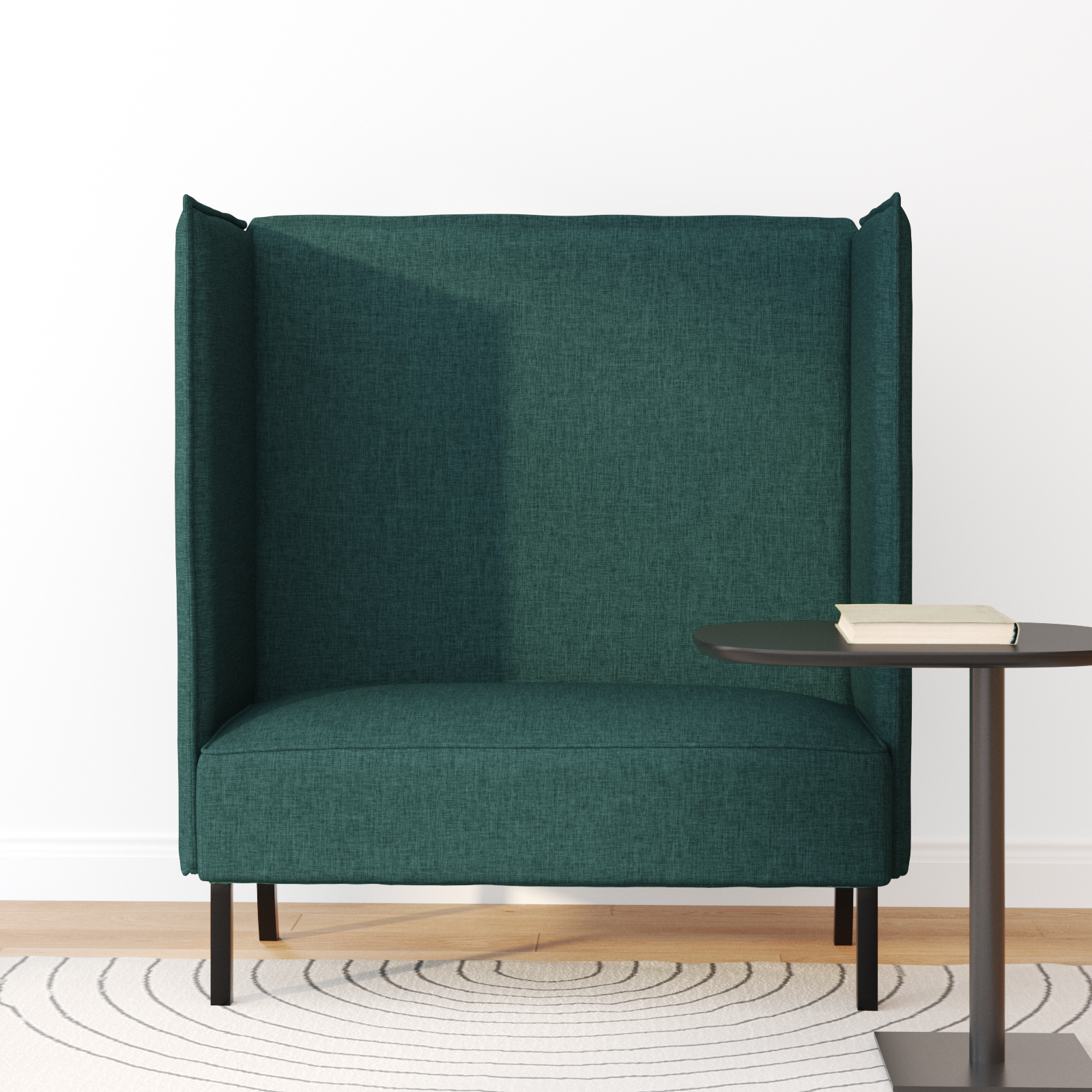 vidaXL Hoogrug Bank Donkergroen 109x56x121 cm Stof