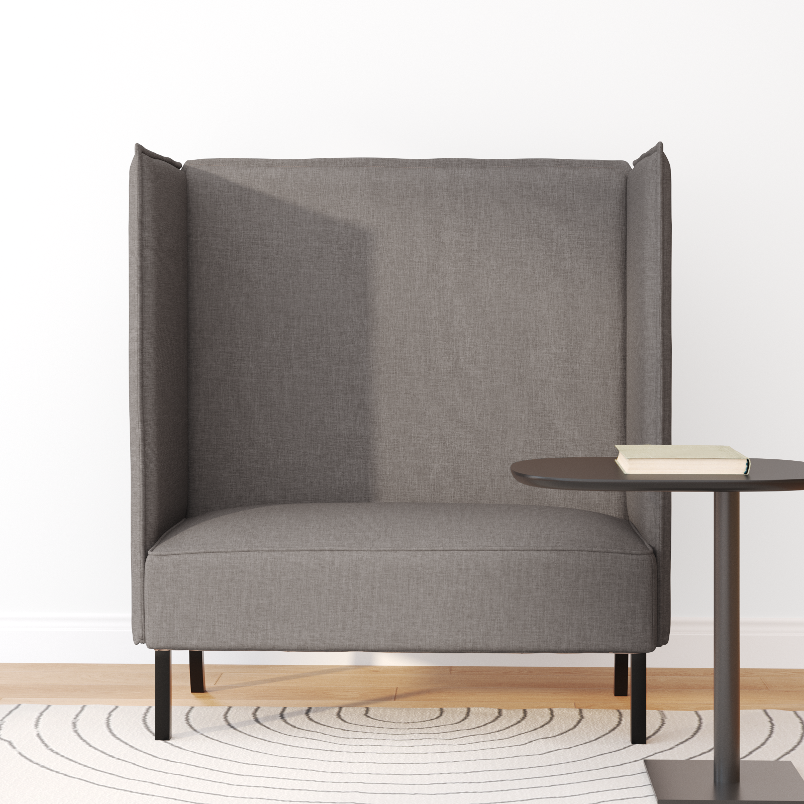 vidaXL Hoge Rug Sofaset Taupe 109x56x121 cm Stof