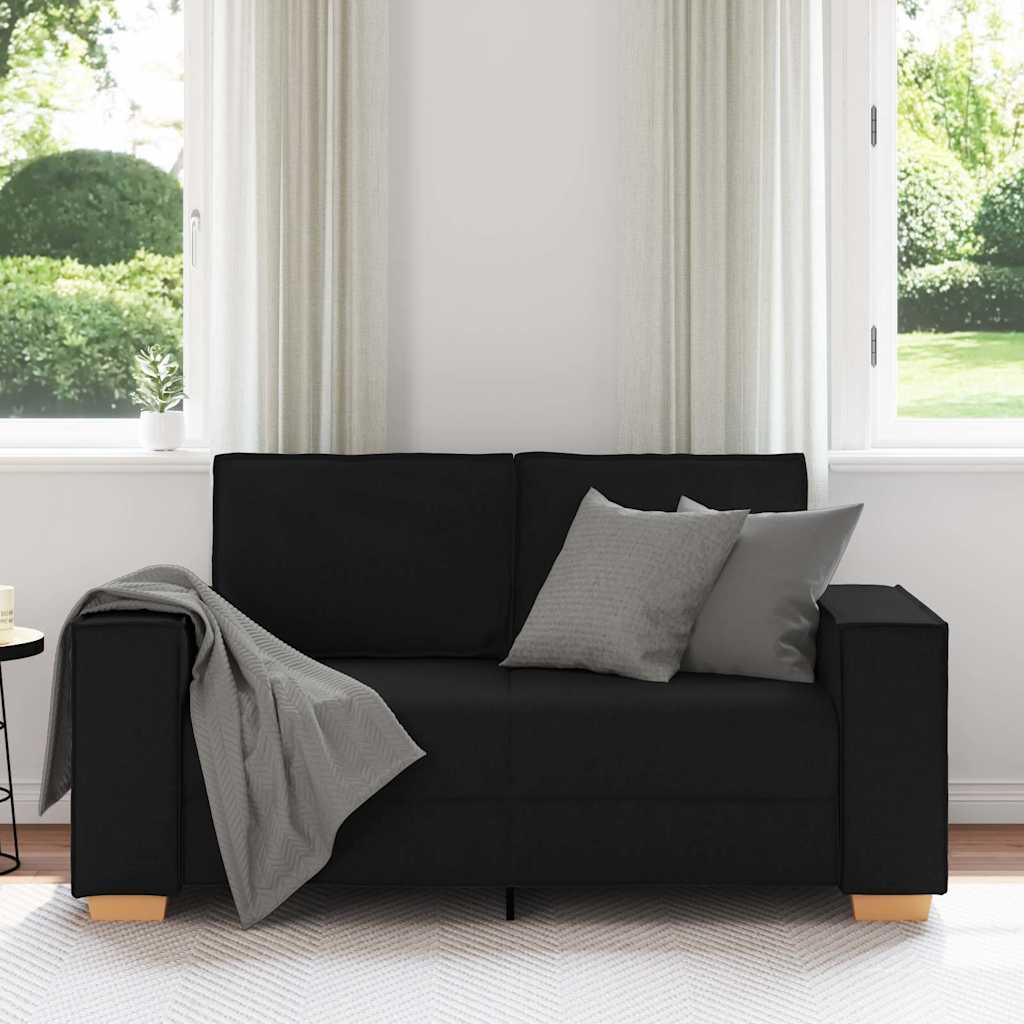 vidaXL 2-zitsbank Zwart 120 cm Stof
