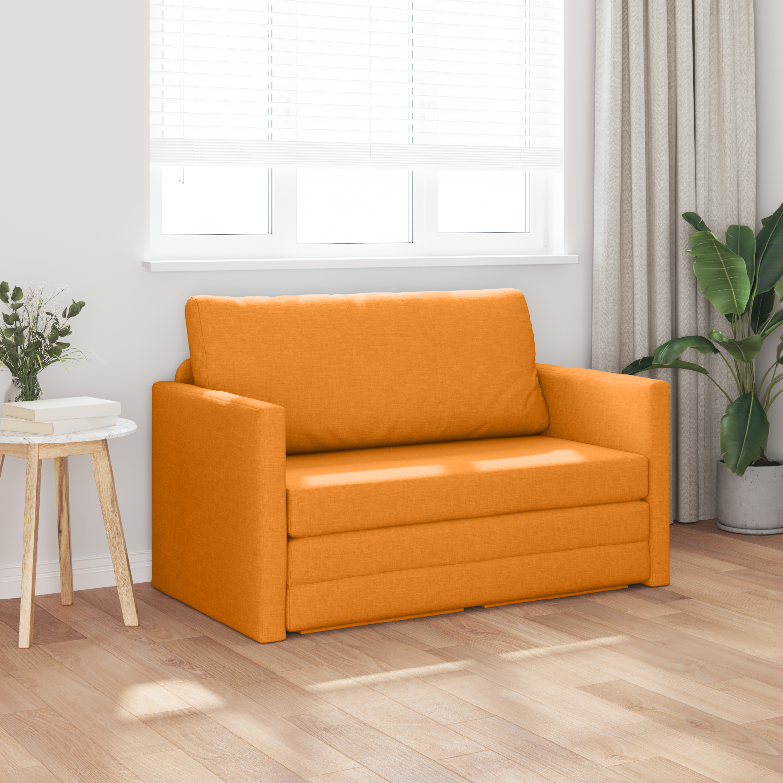 vidaXL Vloerslaapbank 2-in-1 Dongeel 124x71x78 cm Stof