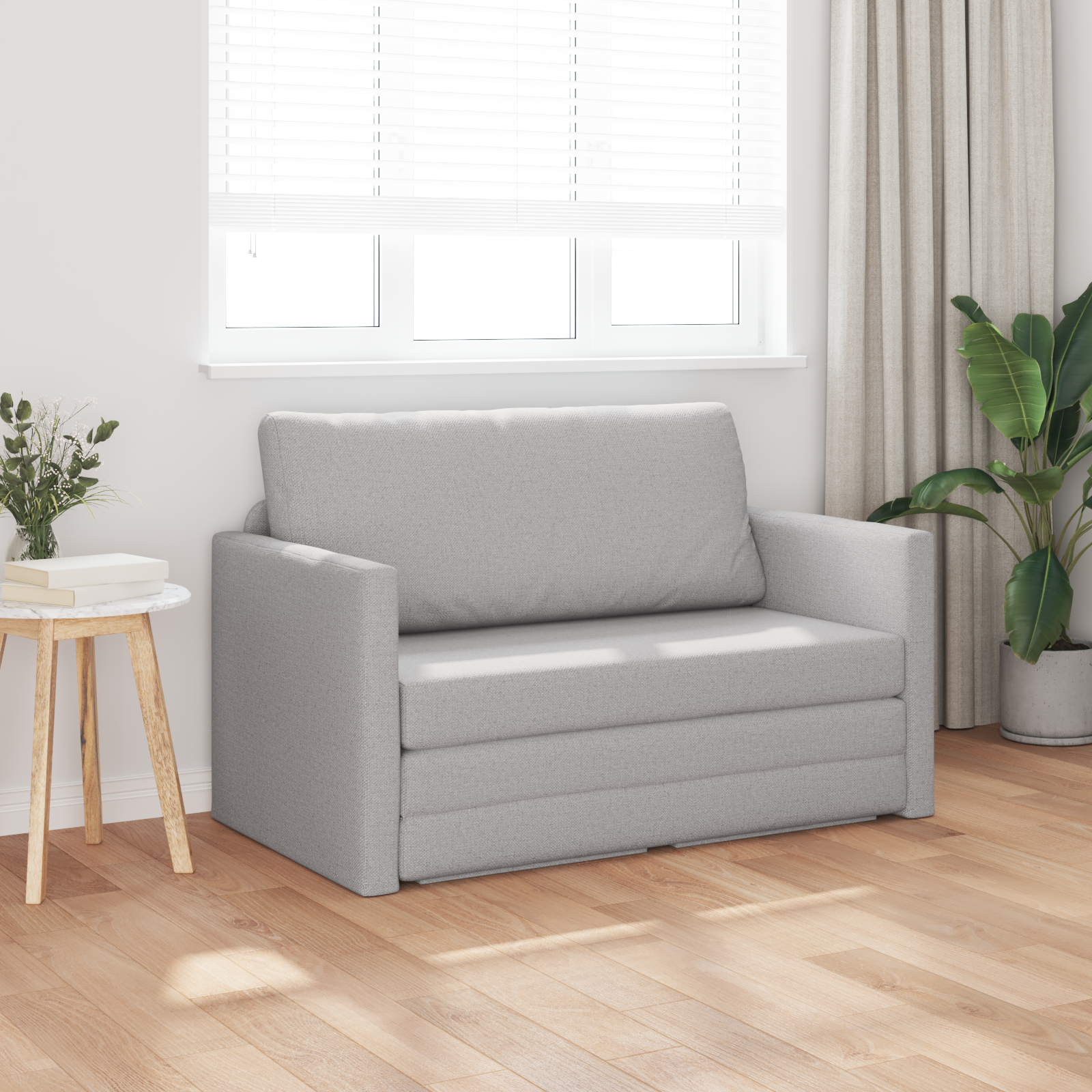 vidaXL Vloersofa Bed 2-in-1 Wolk Grijs 124x71x78 cm Bekleding