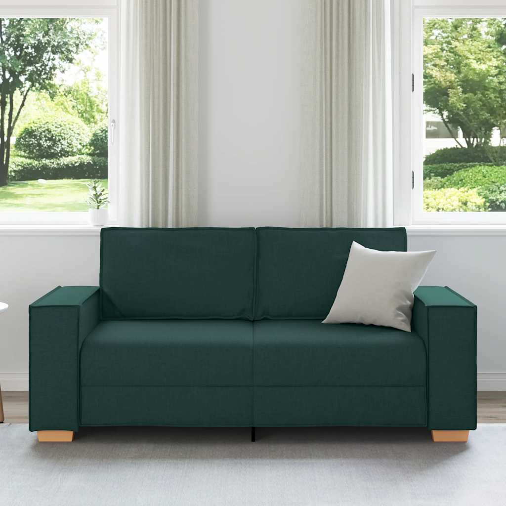 vidaXL 2-zitsbank Donkergroen 140 cm Stof