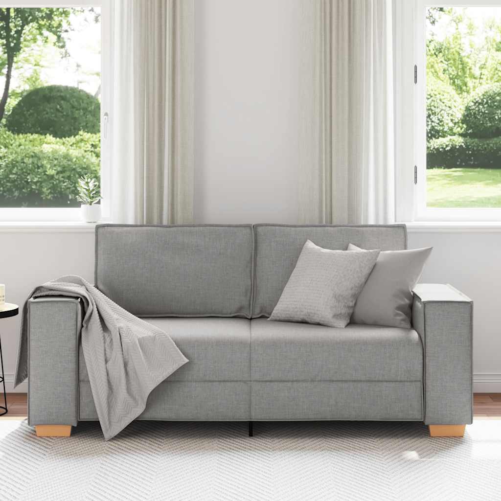 vidaXL 2-zitsbank Wolk Grijs 140 cm Stof