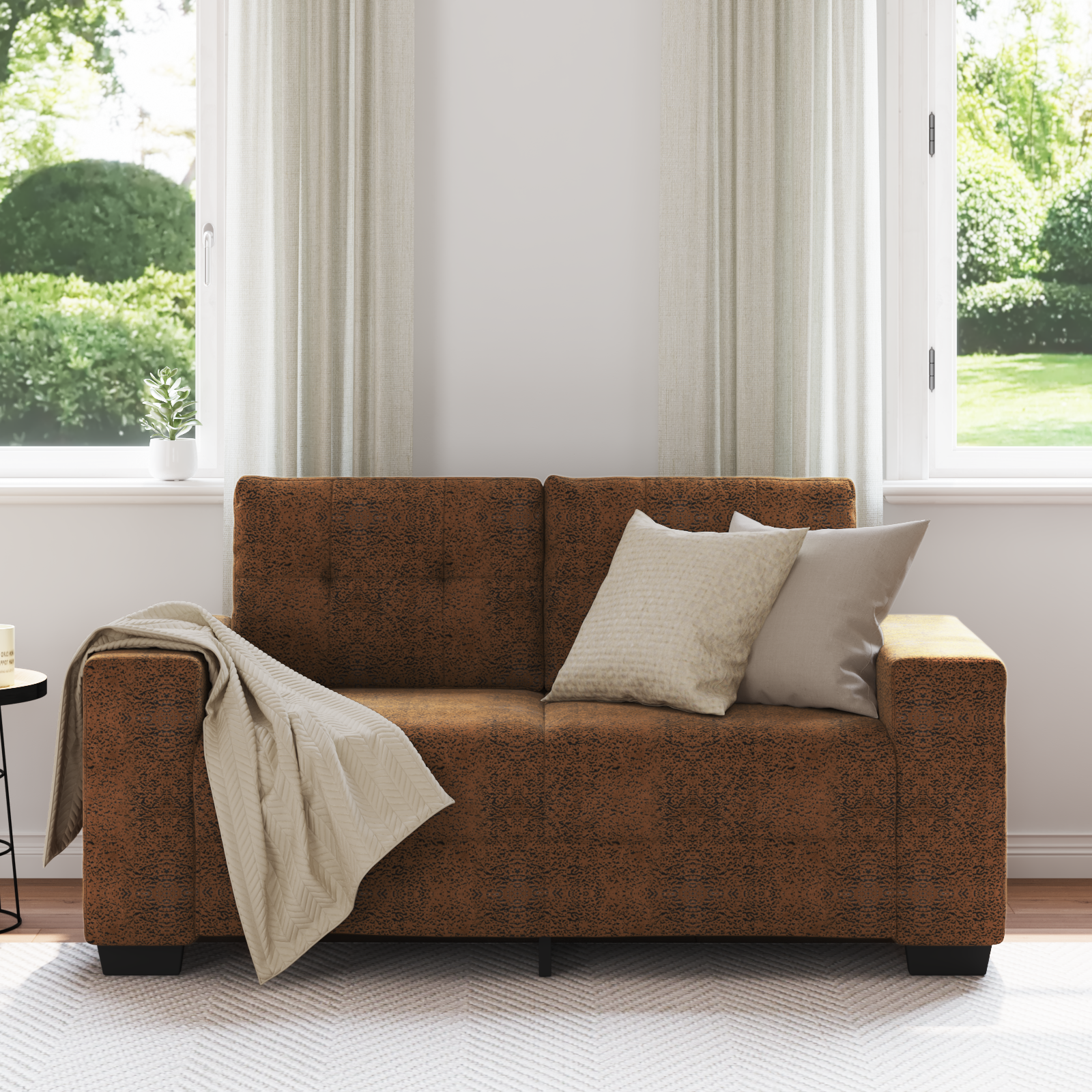 vidaXL Loveseat 120 cm kunstleer bruin