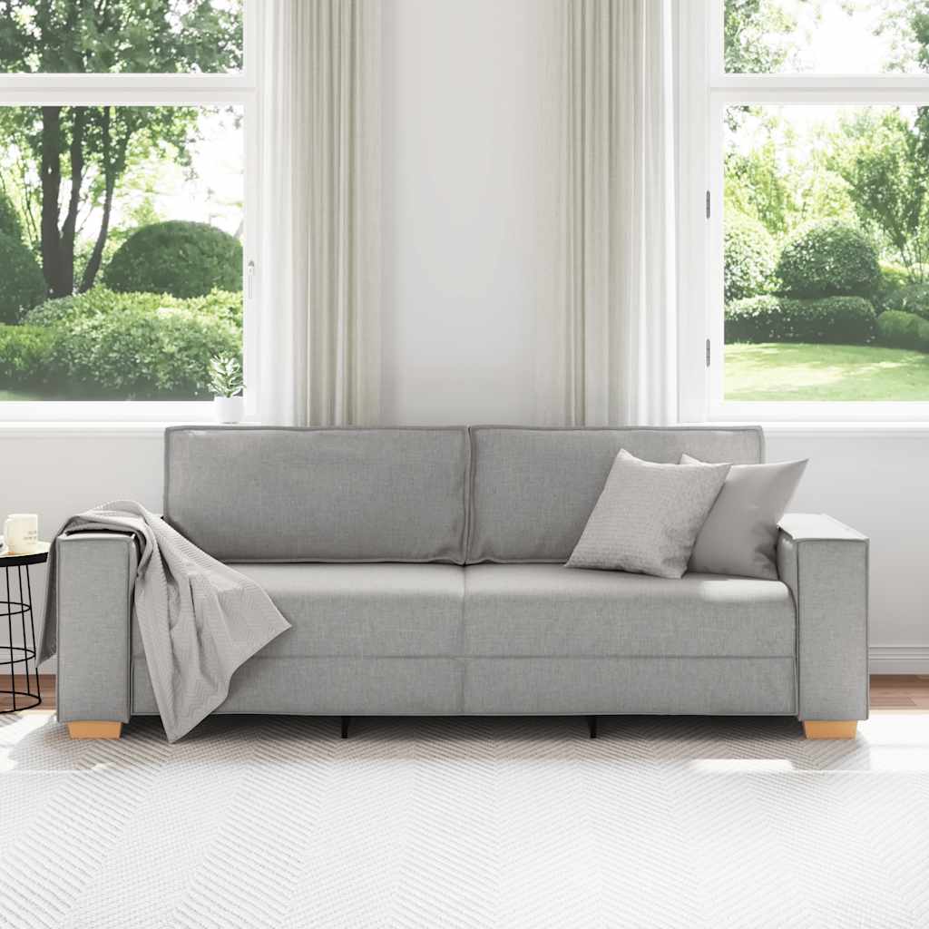 vidaXL 3-zitsbank Wolk Grijs 180 cm Stof