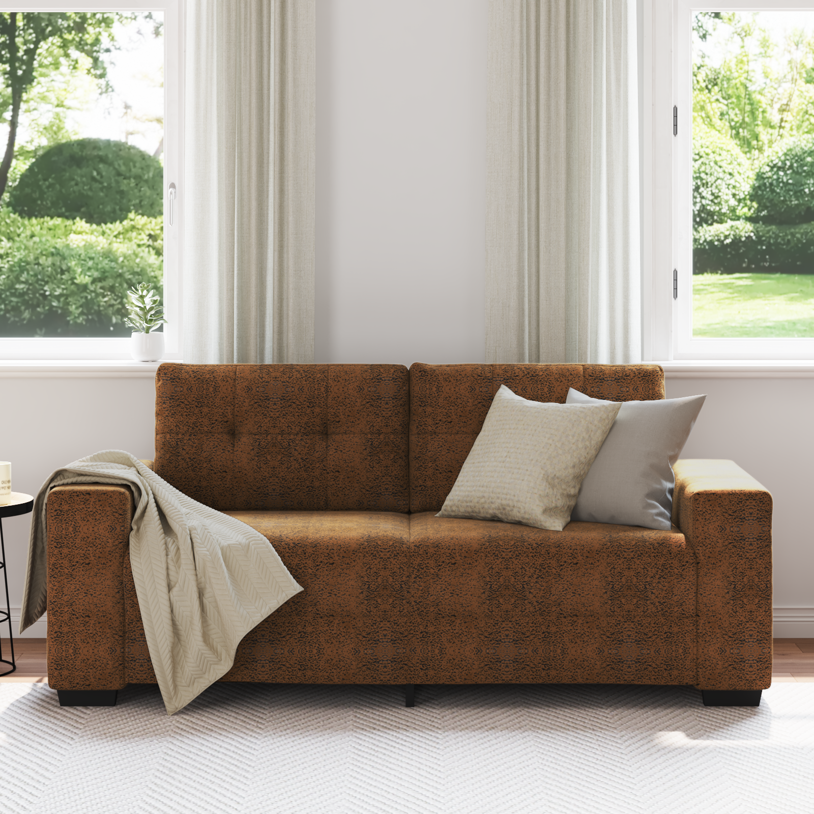 vidaXL Loveseat 140 cm kunstleer bruin