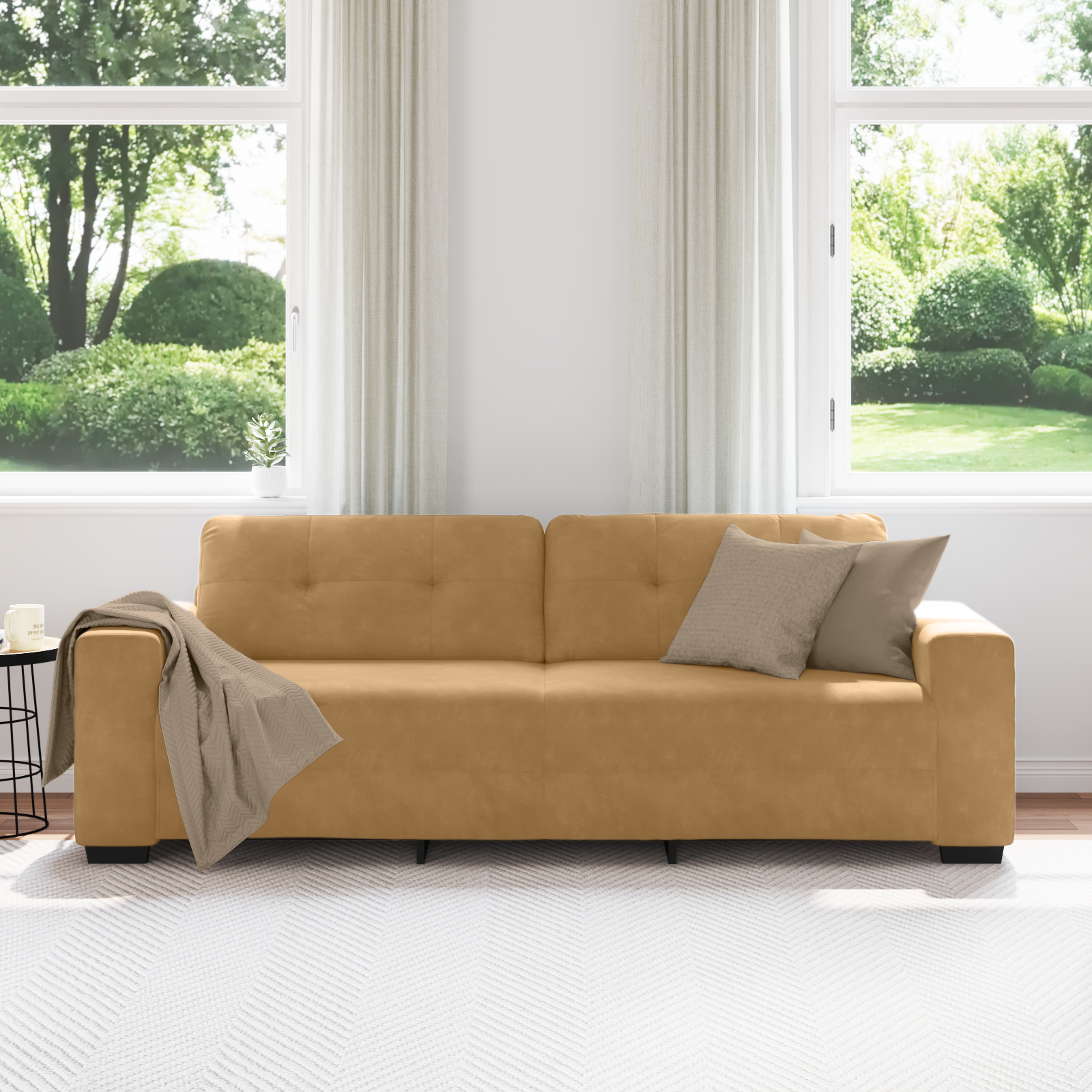vidaXL Bank 3-zits 180 cm fluweel bruin