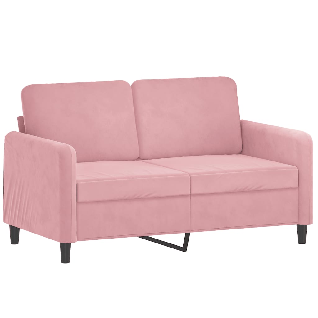 vidaXL 2-delige Loungeset fluweel roze