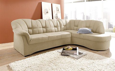 DOMO collection Hoekbank Papenburg, tijdloze rugsteppingen, elegante armleuning, L-vorm