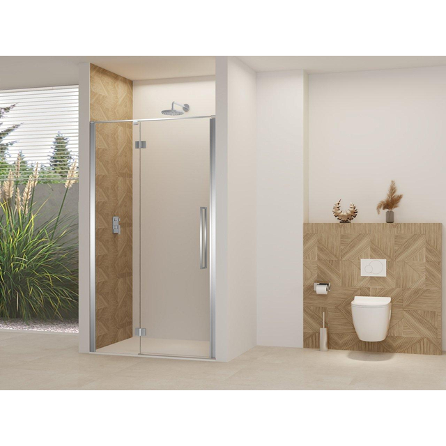 Van Rijn Products ST07 Deur vast deel - 138x200cm - helder glas - stabilisatiestang - Chroom ST07300140HECH