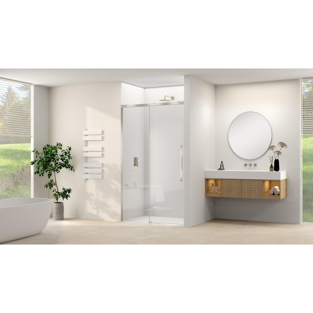 Van Rijn Products ST09 Schuifdeur vast deel - 117.5x200cm - helder glas - soft-close - incl. Chroom ST09300120HECH