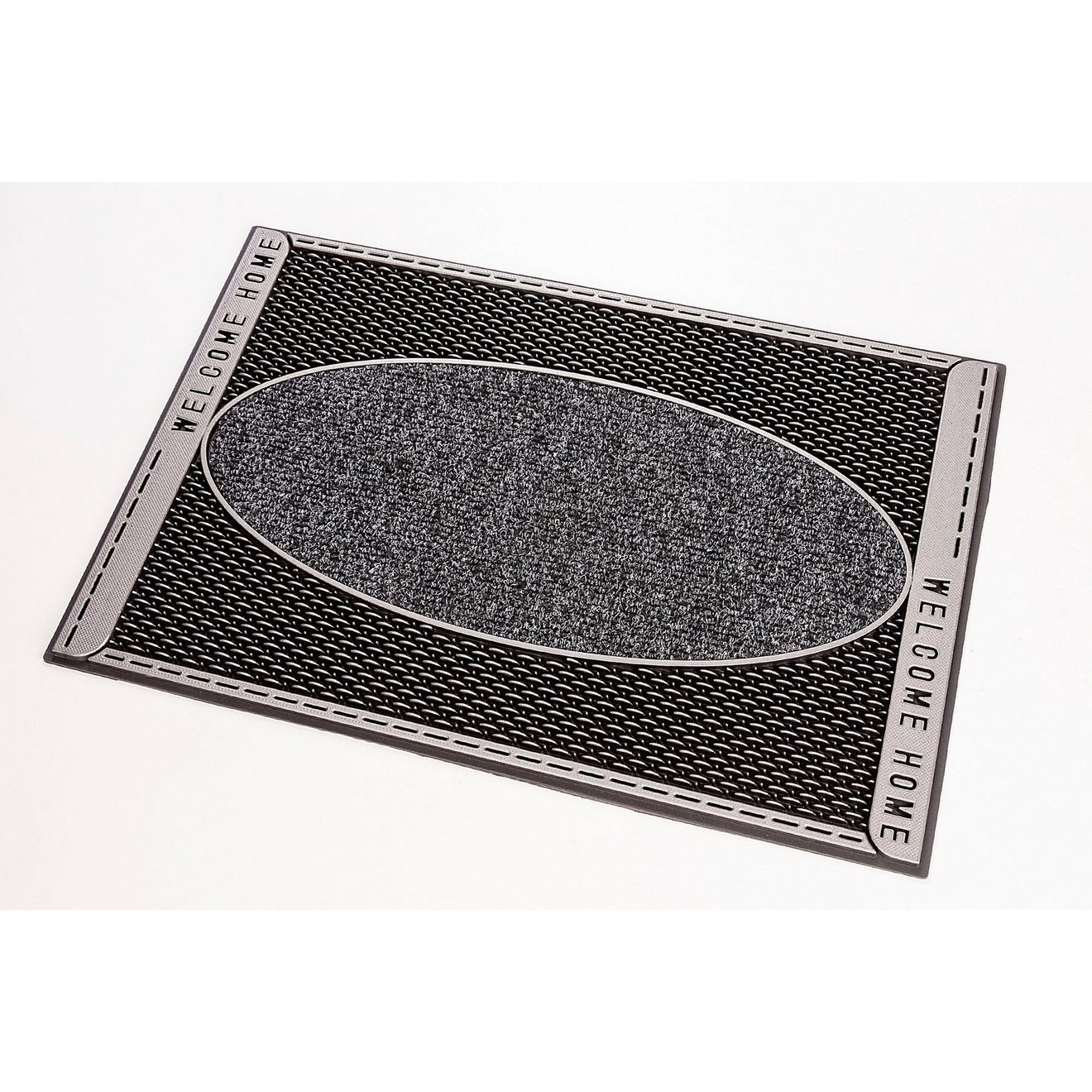 Home2Fashion Mat DC Clean Welliton, Welcome Vuilafstotende mat, met tekst, robuust, geschikt voor binnen en buiten