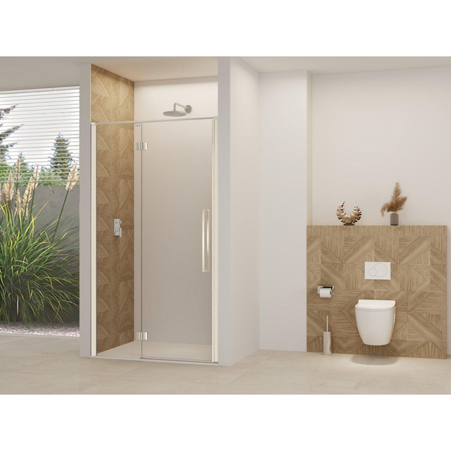 Van Rijn Products ST07 Deur vast deel - 88x200cm - helder glas - stabilisatiestang - RVS Geborsteld ST0730090HEBN