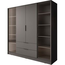 Meubella Kledingkast Kaden - Grijs - 206 cm
