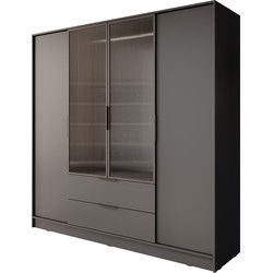 Meubella Kledingkast Knox - Grijs - 206 cm