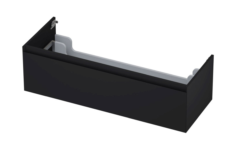 INK Onderkast  1 lade greeploos gelakt 45gr 120 cm x 45 cm x 35 cm Mat zwart 1240146