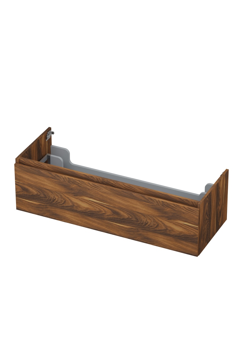 INK Onderkast  1 lade greeploos met houten keerlijst 120 cm x 45 cm x 35 cm Noten 1257557