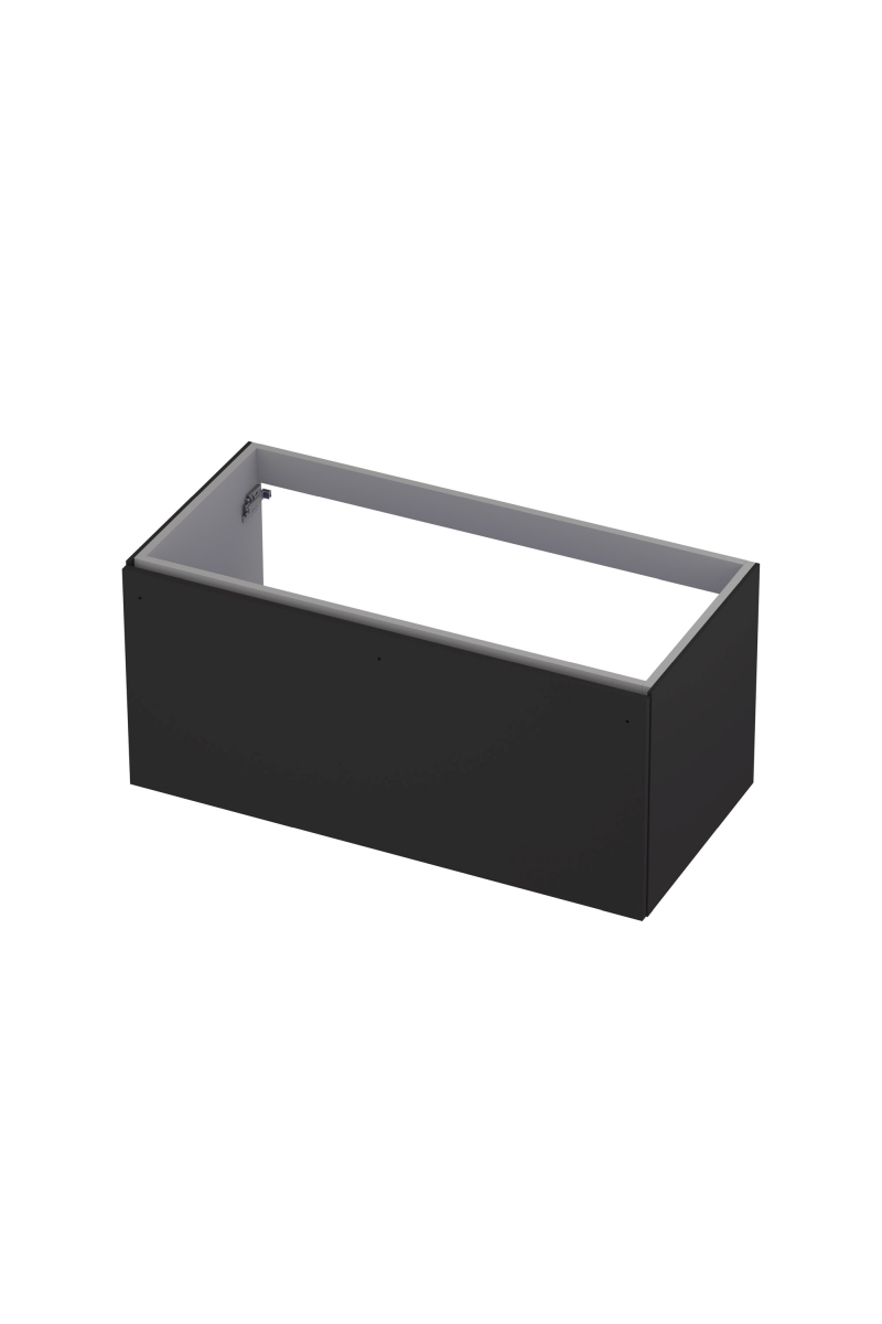 INK Onderkast  1 lade softclose met greep gelakt 100 cm x 48 cm x 45 cm Mat zwart 1258021