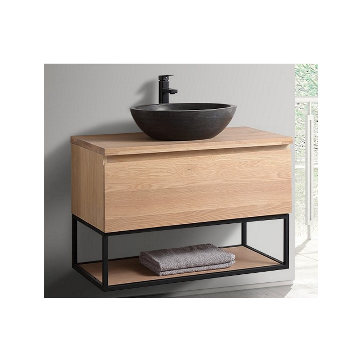 Casajoy Badkamermeubel  Vermont 90x46x55cm Eiken