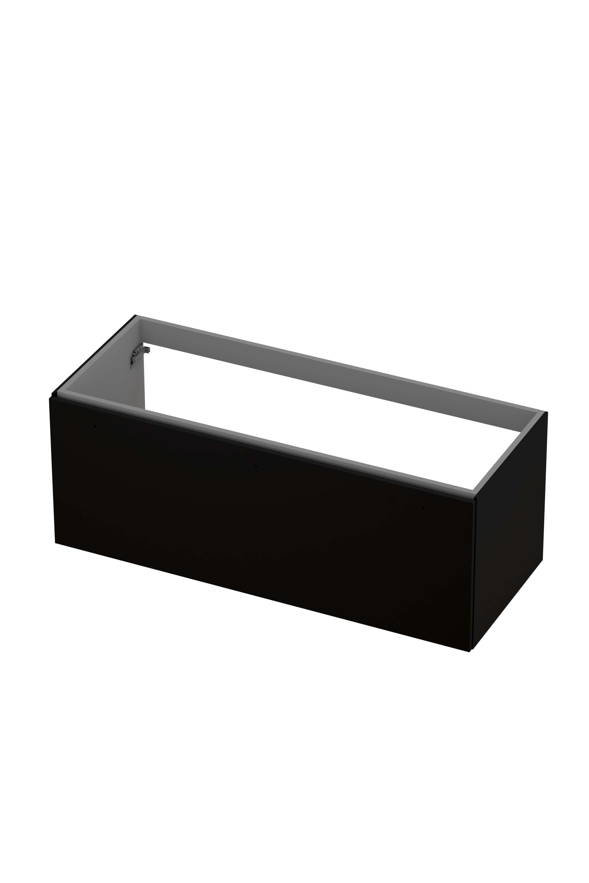INK Onderkast  1 lade softclose met greep gelakt 120 cm x 48 cm x 45 cm Mat zwart 1258031