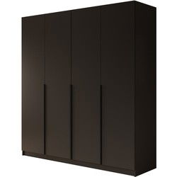 Meubella Kledingkast Sabre - Zwart - 200 cm