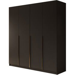 Meubella Kledingkast Sabre 2 - Zwart - 200 cm