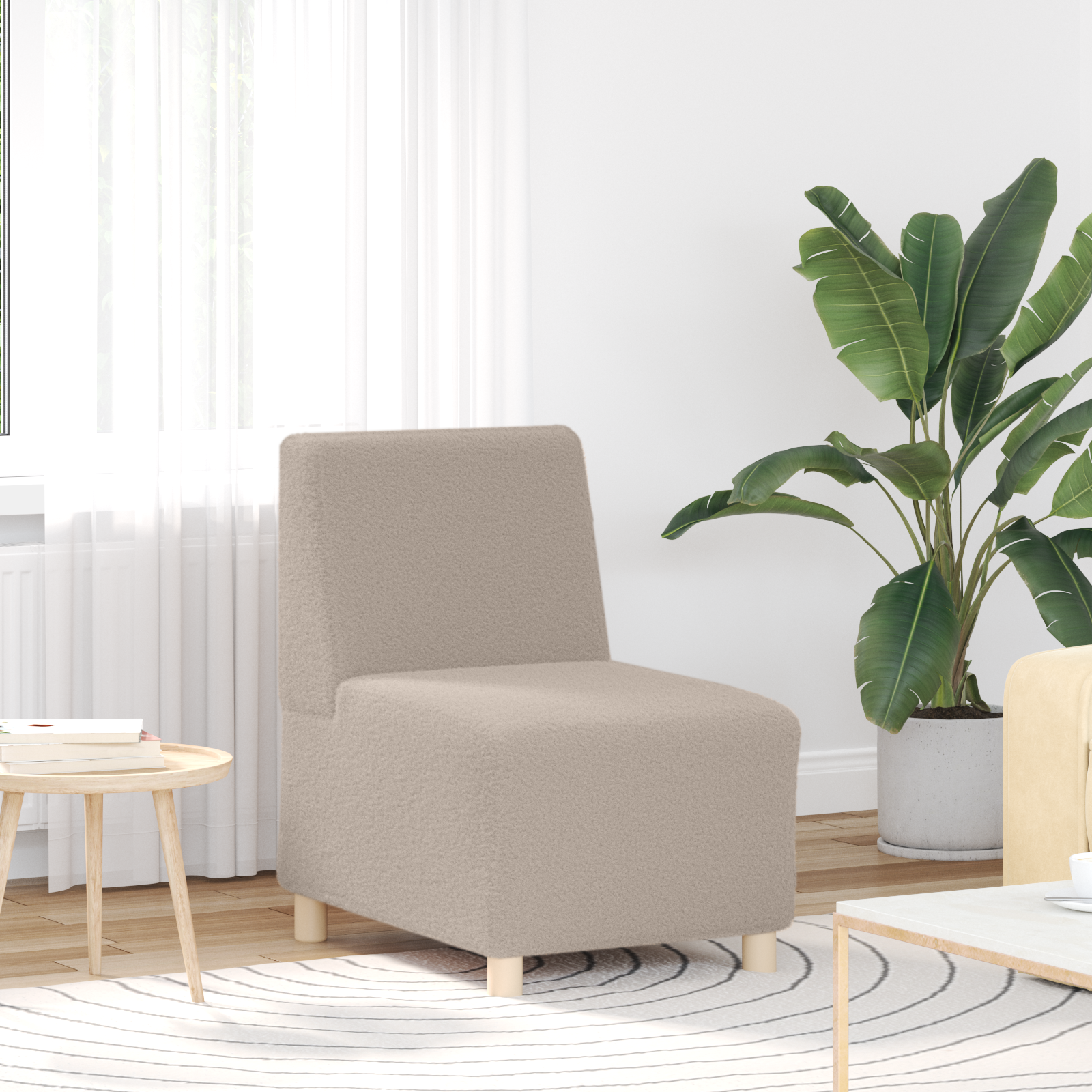 vidaXL Sofa Chiar 2 pcs Lichtgrijs 55 x 74 x 82 cm Katoenen stof
