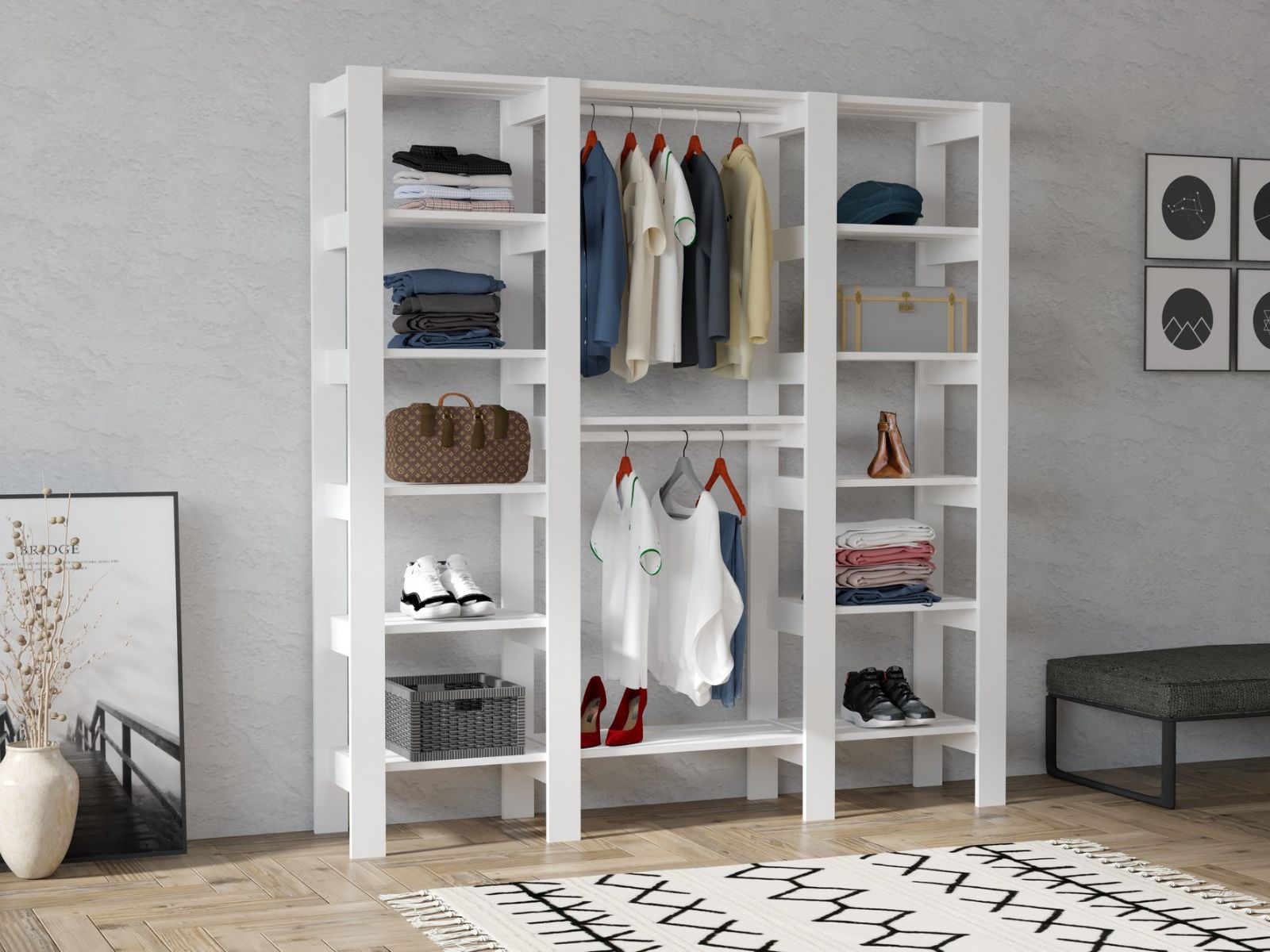 Mobistoxx Kledingkast CITADEL 160 cm wit