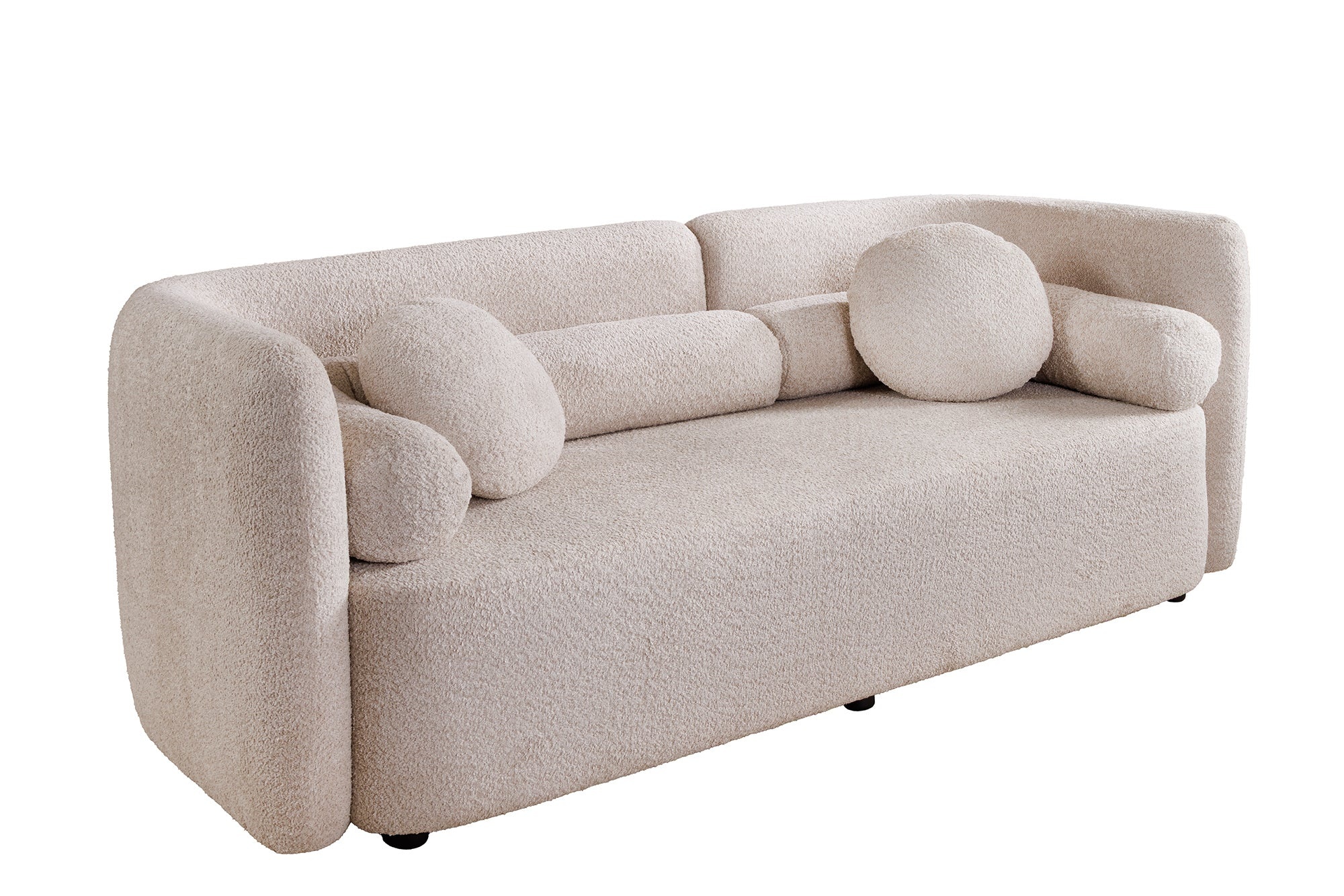 Invicta Interior Bank ART DECO 200cm 3-zits bouclé beige - 44509