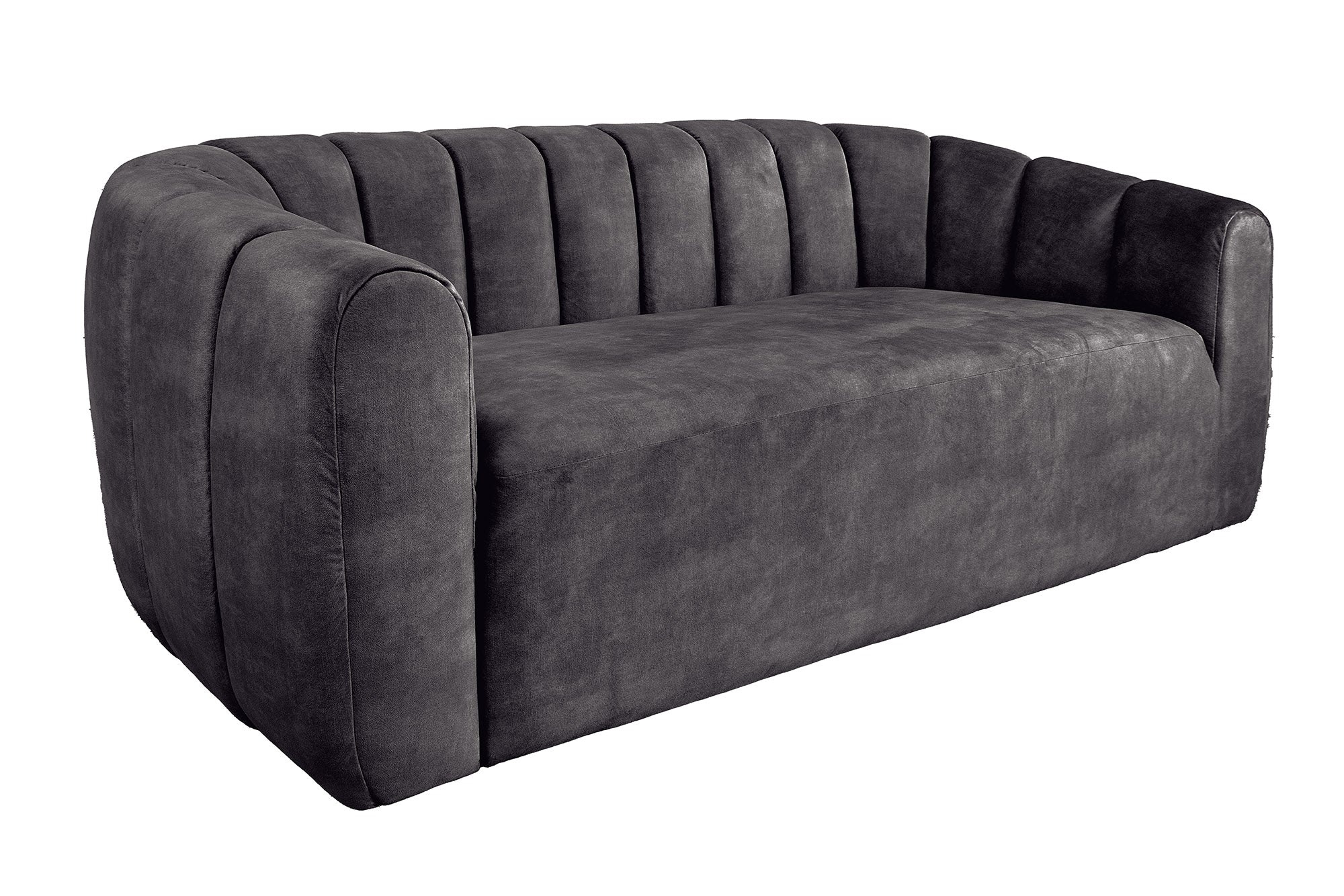 Invicta Interior Bank BABYLON 200cm 3-zits fluweel antraciet - 44510