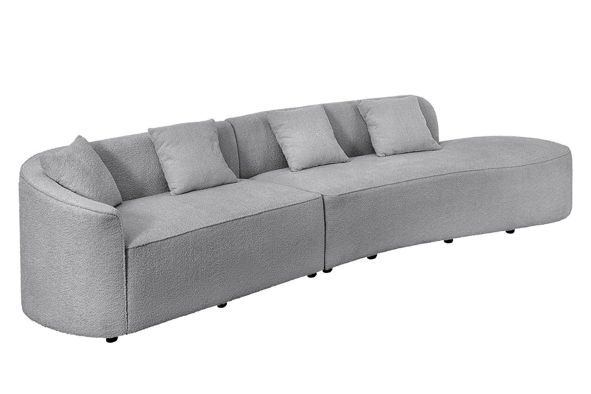 Invicta Interior Bank ATELIER L 330cm 3-zits XXL bouclé grijs - 46547