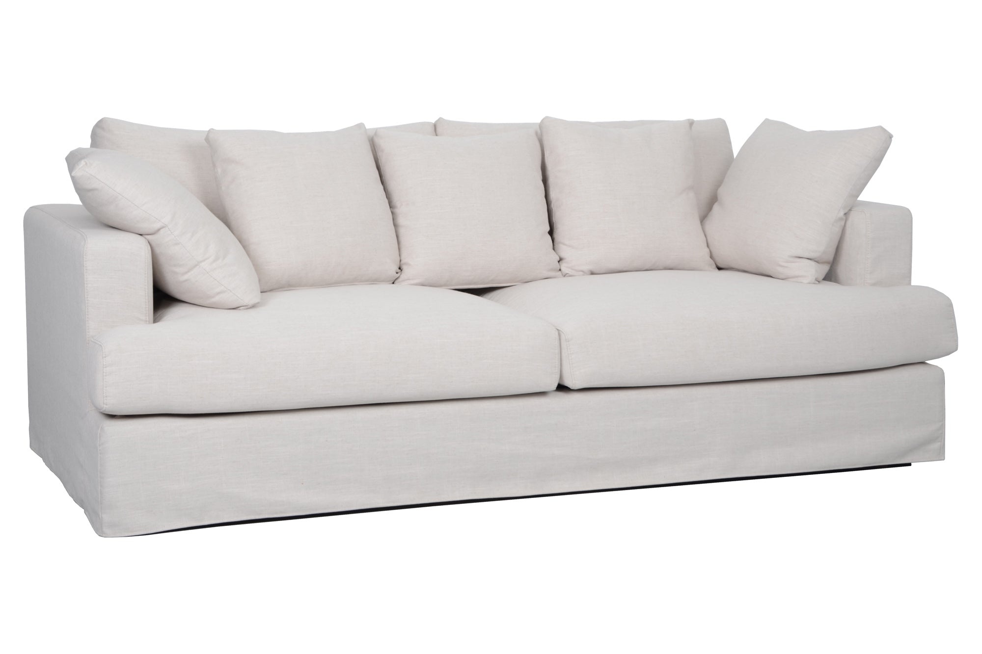 Invicta Interior Bank HEAVEN 210cm 3-zits springkern afneembare hoes linnen naturel - 44448