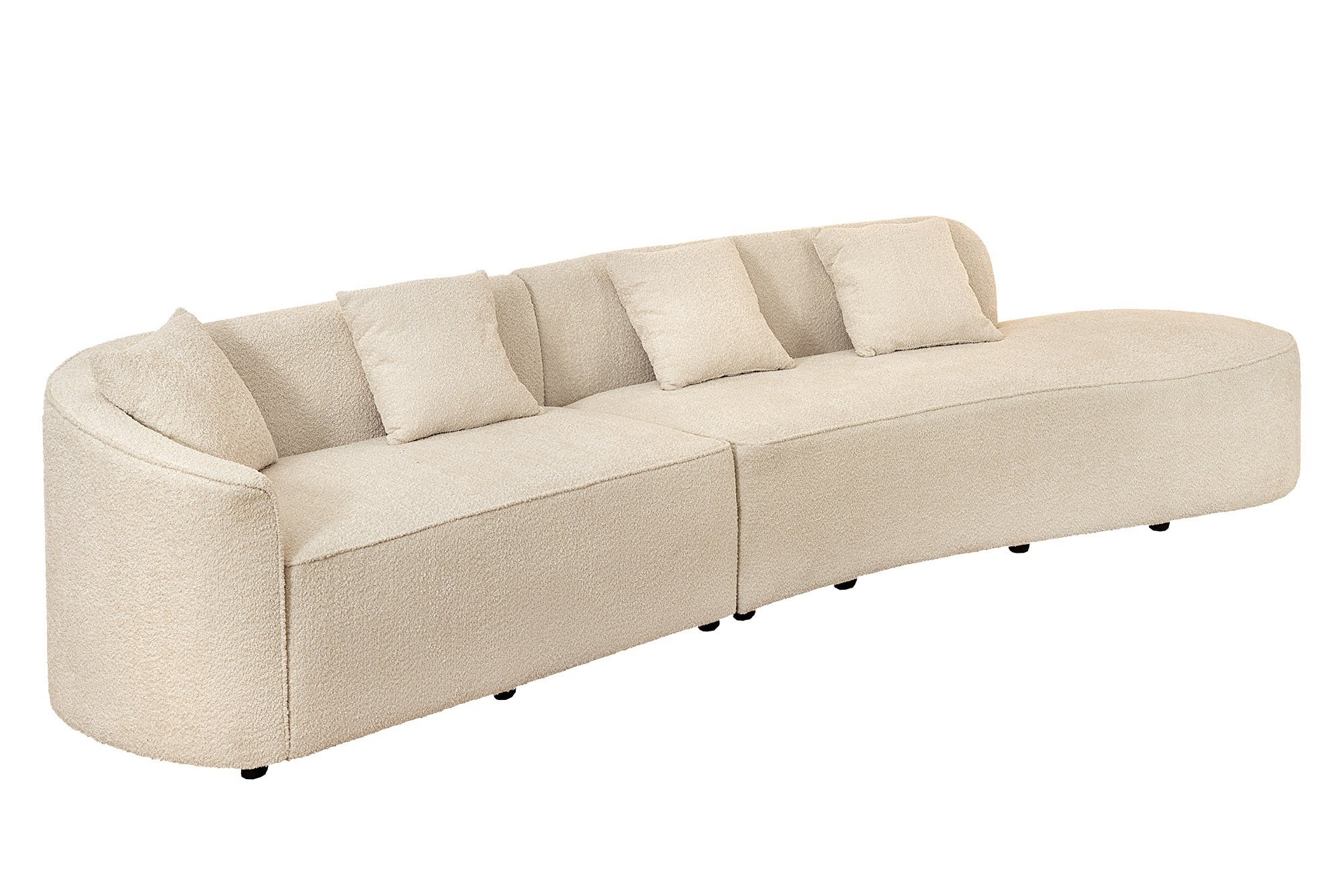 Invicta Interior Bank ATELIER L 330cm 3-zits XXL bouclé beige - 46548