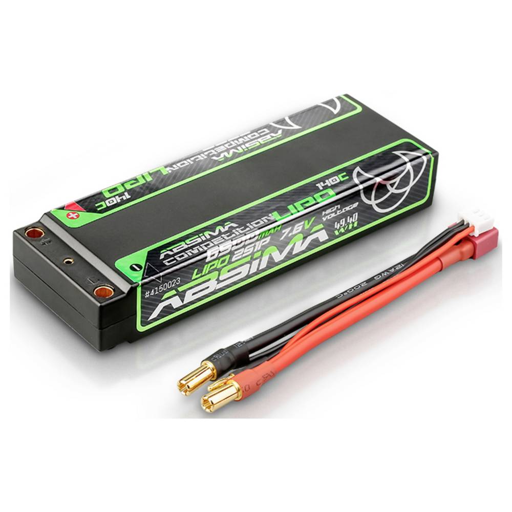 Absima LiPo accupack 7.6 V 6500 mAh Aantal cellen: 2 140 C Hardcase 5 mm, T-stekkers