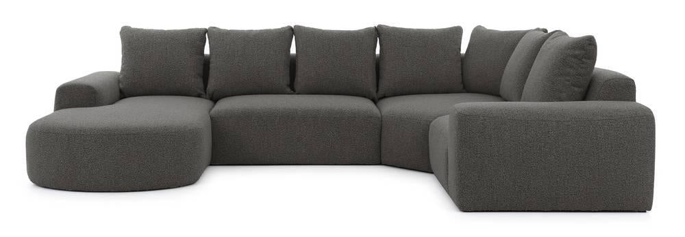 NADUVI Collection U-bank Monteri rechts bouclé modulair | 