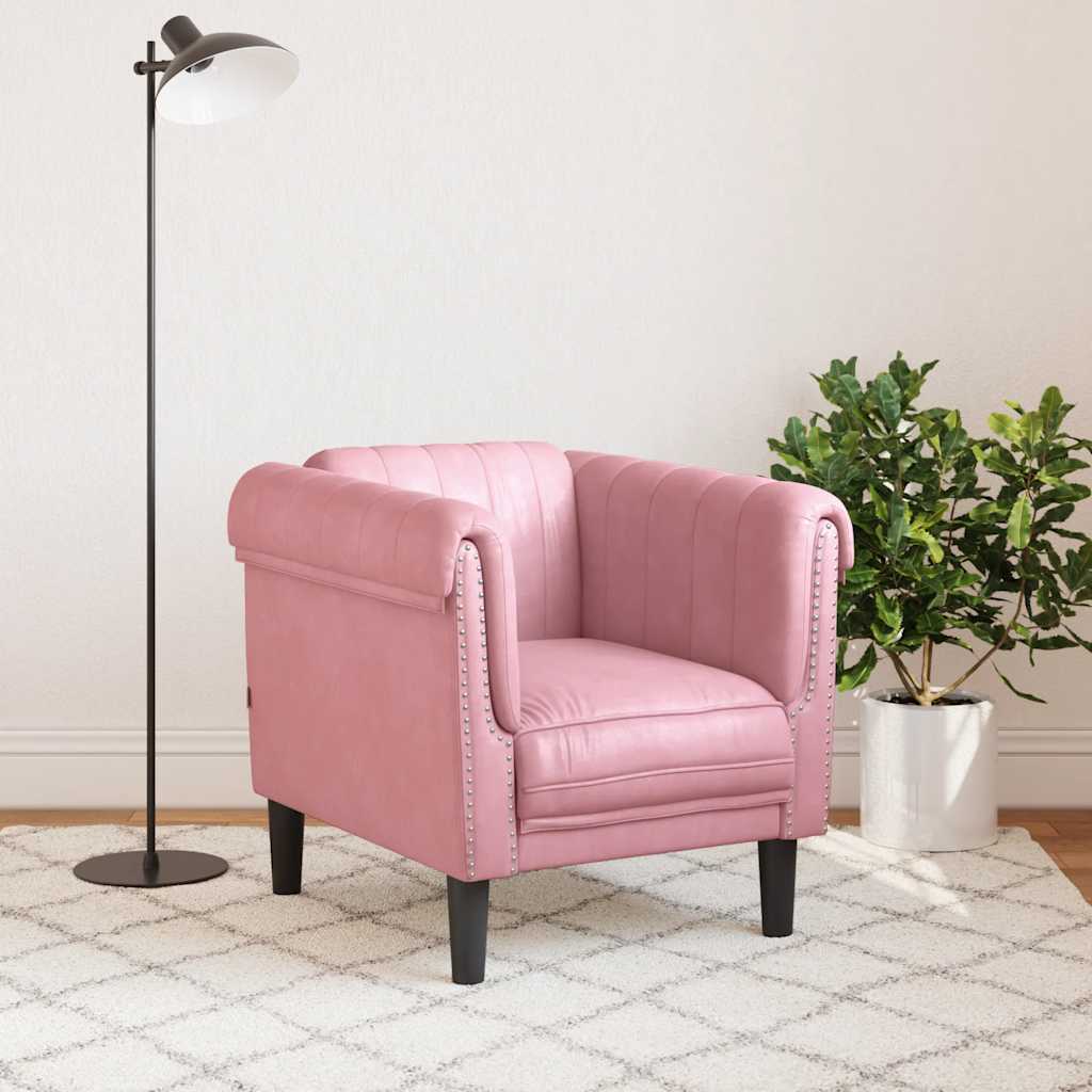 vidaXL Fauteuil fluweel roze